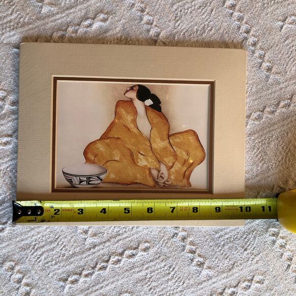 R.C. Gorman Zia St II Print Native American Woman Double Matted Sealed 8x10 1979 - Picture 6 of 7